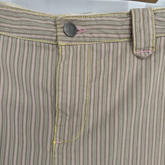 Y2k VTG American Eagle Pastel Striped Denim Pencil Skirt 4 Retro Preppy Twee - Picture 2 of 10